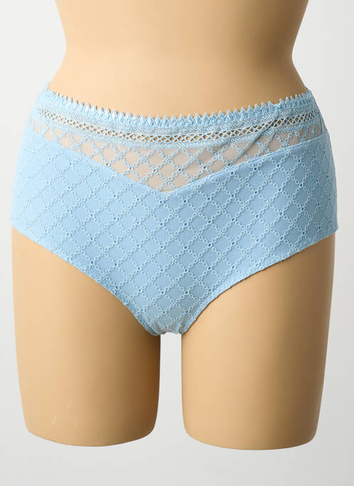 Culotte haute stretch bleu LOUISA BRACQ femme