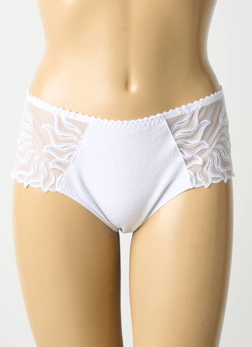Shorty légère et transparente blanc LOUISA BRACQ femme