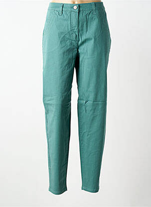 Pantalon slim tissage popeline taille normale vert SHEEGO femme
