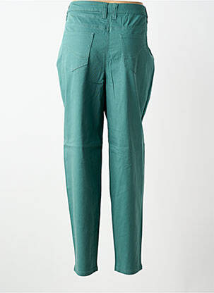 Pantalon slim tissage popeline taille normale vert SHEEGO femme