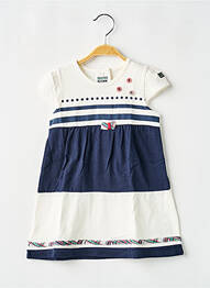 Robe mi-longue manches courtes manches courtes bleu ELLE EST OU LA MER fille