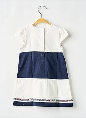 Robe mi-longue manches courtes manches courtes bleu ELLE EST OU LA MER fille