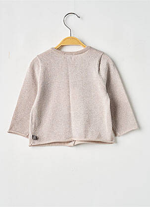 Gilet manches longues col rond argent COUDEMAIL fille