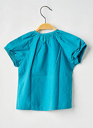 Blouse manches courtes manches courtes bleu ELLE EST OU LA MER fille