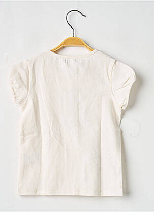 T-shirt coupe cintrée manches courtes beige COUDEMAIL fille