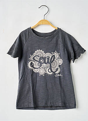 T-shirt coupe droite manches courtes gris BOBOLI fille