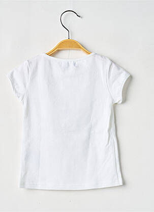 T-shirt coupe cintrée manches courtes blanc COUDEMAIL fille