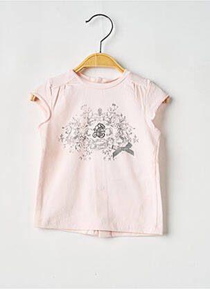 T-shirt coupe cintrée manches courtes rose COUDEMAIL fille