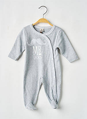 Pyjama fermeture pressionnée gris IKKS garcon