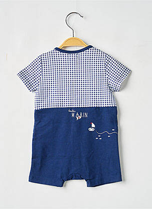 Combi-pantalon sérigraphie manches courtes bleu COUDEMAIL garçon