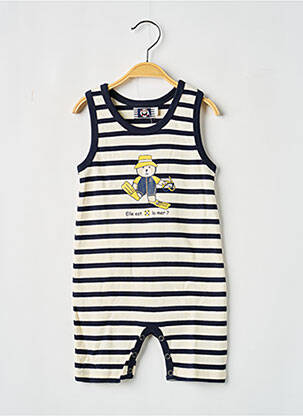 Combishort bleu ELLE EST OU LA MER garçon