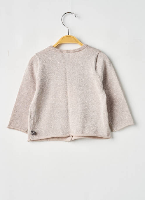 Gilet manches longues col rond argent COUDEMAIL fille