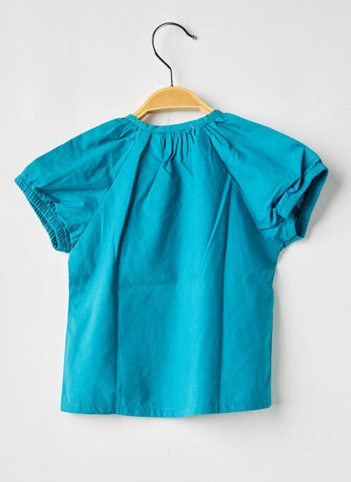Blouse manches courtes manches courtes bleu ELLE EST OU LA MER fille