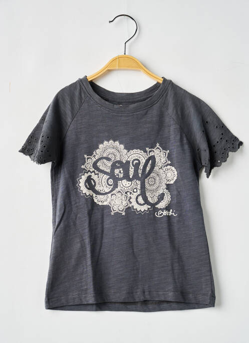 T-shirt coupe droite manches courtes gris BOBOLI fille