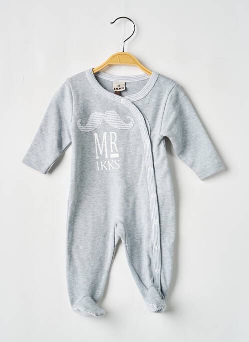 Pyjama fermeture pressionnée gris IKKS garcon