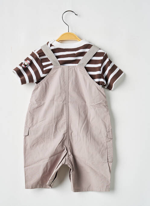 Ensemble pantalon fermeture pressionnée à l'entrejambe marron ELLE EST OU LA MER garcon