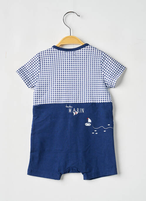 Combi-pantalon sérigraphie manches courtes bleu COUDEMAIL garcon
