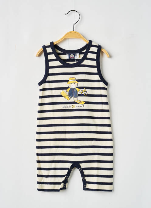 Combishort bleu ELLE EST OU LA MER garçon