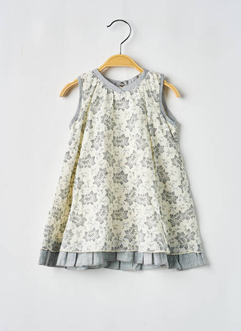 Robe mi-longue beige COUDEMAIL fille