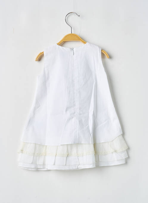 Robe mi-longue blanc COUDEMAIL fille