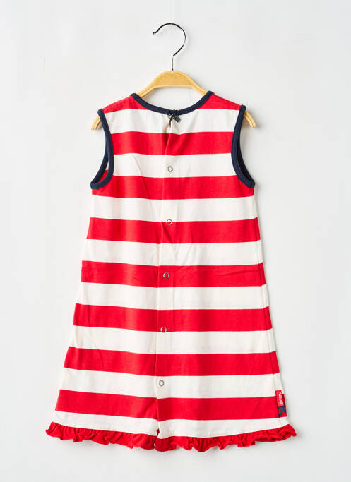 Robe mi-longue rouge ELLE EST OU LA MER fille