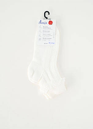 Chaussettes stretch blanc PERRIN fille