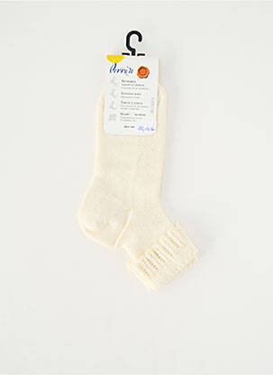 Chaussettes stretch beige PERRIN fille