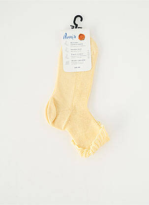 Chaussettes stretch jaune PERRIN fille