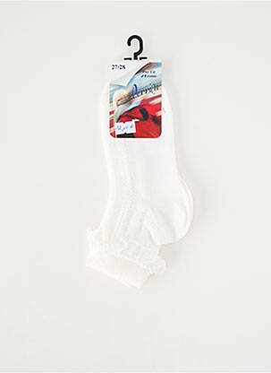 Chaussettes stretch blanc PERRIN fille