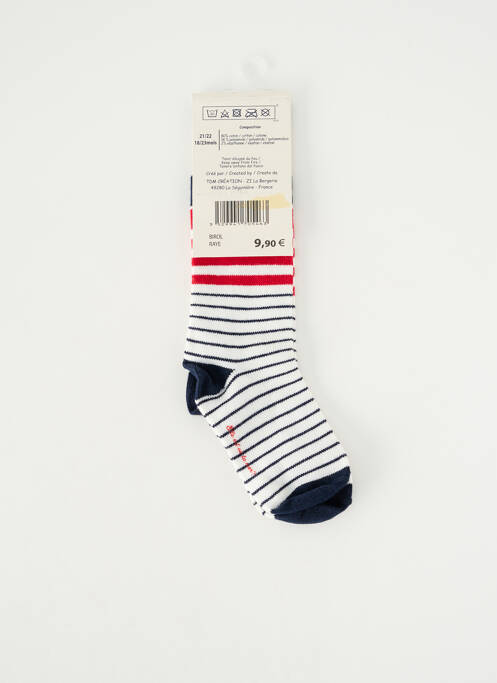 Chaussettes stretch bleu ELLE EST OU LA MER garcon