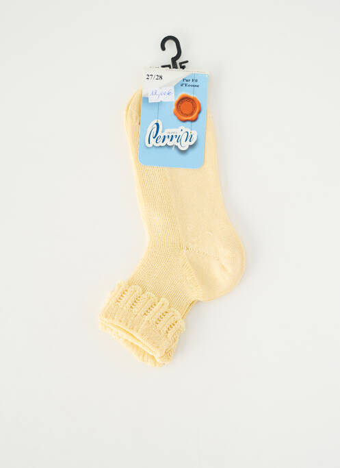 Chaussettes stretch jaune PERRIN fille
