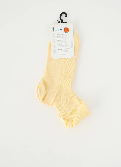 Chaussettes stretch jaune PERRIN fille