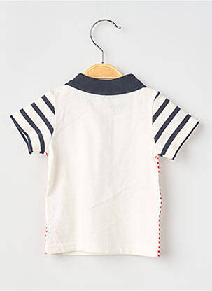Polo tissage jersey manches courtes bleu ELLE EST OU LA MER garçon