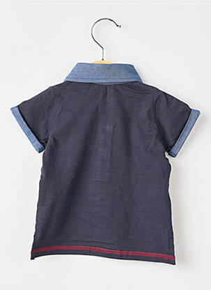 Polo tissage jersey manches courtes bleu ELLE EST OU LA MER garçon