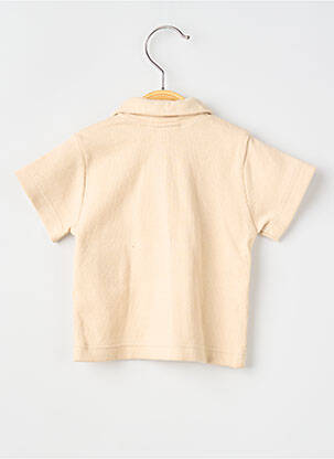 Polo fermeture pressionnée manches courtes beige WINNIE THE POOH garçon