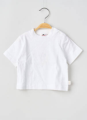 T-shirt stretch manches courtes blanc COUDEMAIL garçon