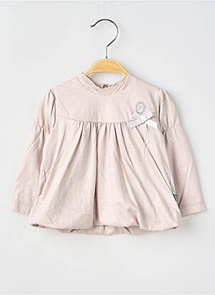 T-shirt stretch manches longues rose COUDEMAIL fille