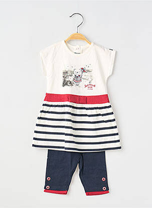 Ensemble pantalon coupe évasée bleu ELLE EST OU LA MER fille