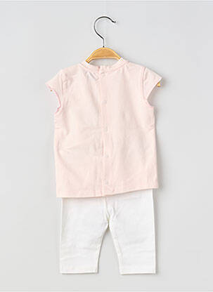 Ensemble pantalon broderie rose COUDEMAIL fille