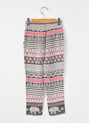 Pantalon droit resserrée sur le bas taille élastique noir BOBOLI fille