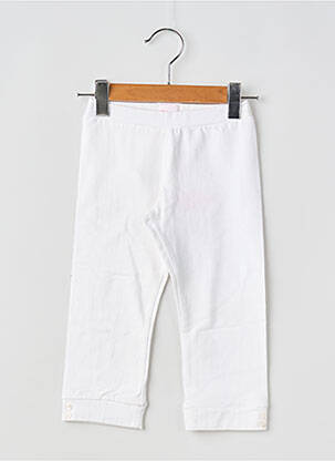 Legging stretch taille élastique blanc P'TITES CANAILLES fille