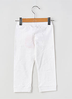 Legging stretch taille élastique blanc P'TITES CANAILLES fille