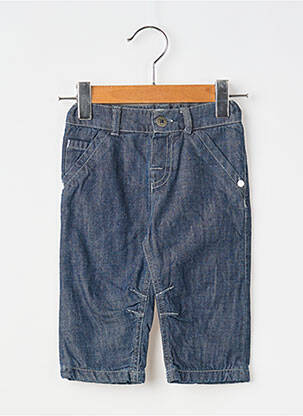 Jeans coupe droite fermeture boutonnée sur le devant taille ajustable bleu ELLE EST OU LA MER garcon