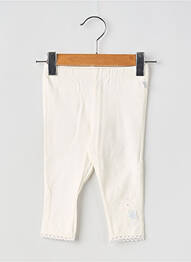 Legging stretch taille élastique blanc COUDEMAIL fille