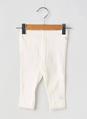 Legging stretch taille élastique blanc COUDEMAIL fille