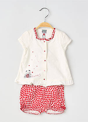 Ensemble pantalon rouge ELLE EST OU LA MER fille