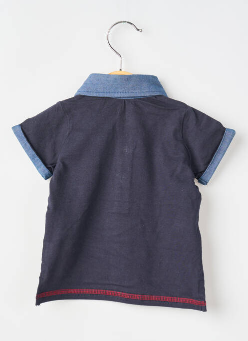 Polo stretch manches courtes bleu ELLE EST OU LA MER garcon