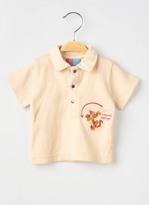 Polo coupe cintrée manches courtes beige WINNIE THE POOH garcon