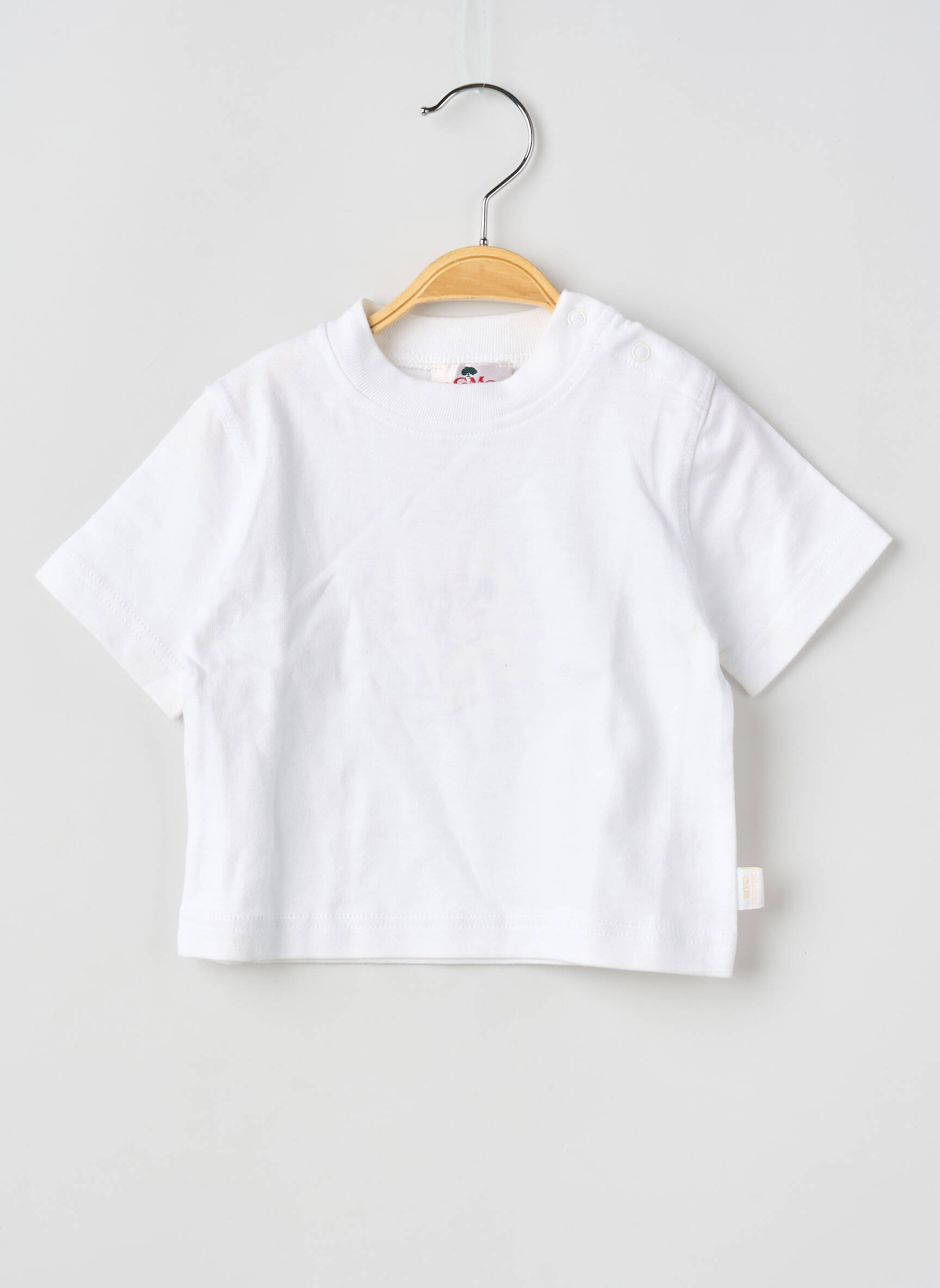 T-shirt stretch manches courtes blanc COUDEMAIL garçon