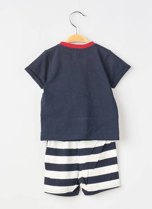 Ensemble short poches bleu ELLE EST OU LA MER garcon